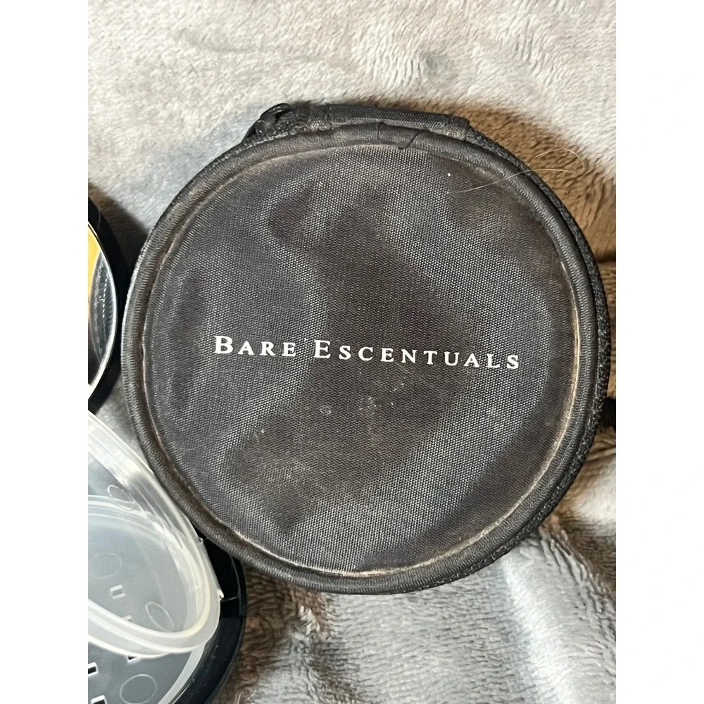 Bare Escentuals Black Compact Empty Powder Case w‎ Mirror Sifter Insert 3in